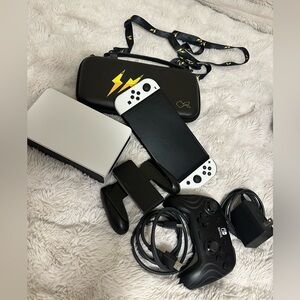 Nintendo Switch Bundle with Black and White Accessories